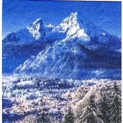 Serwetka  -3259-  góry, zima, wioska